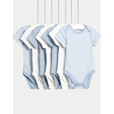 White, and, blue, baby, boy, shirt